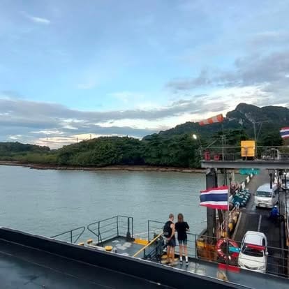 Crossing to the mainland by ferry at the start of a border run